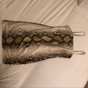 Snakeskin Mini Dress